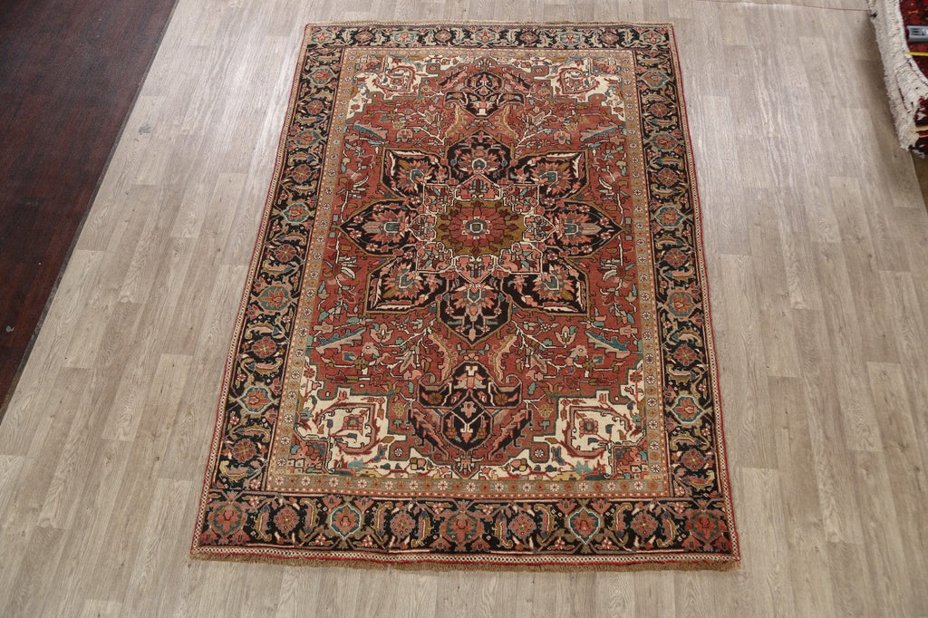 Geometric Heriz Persian Area Rug 7x10