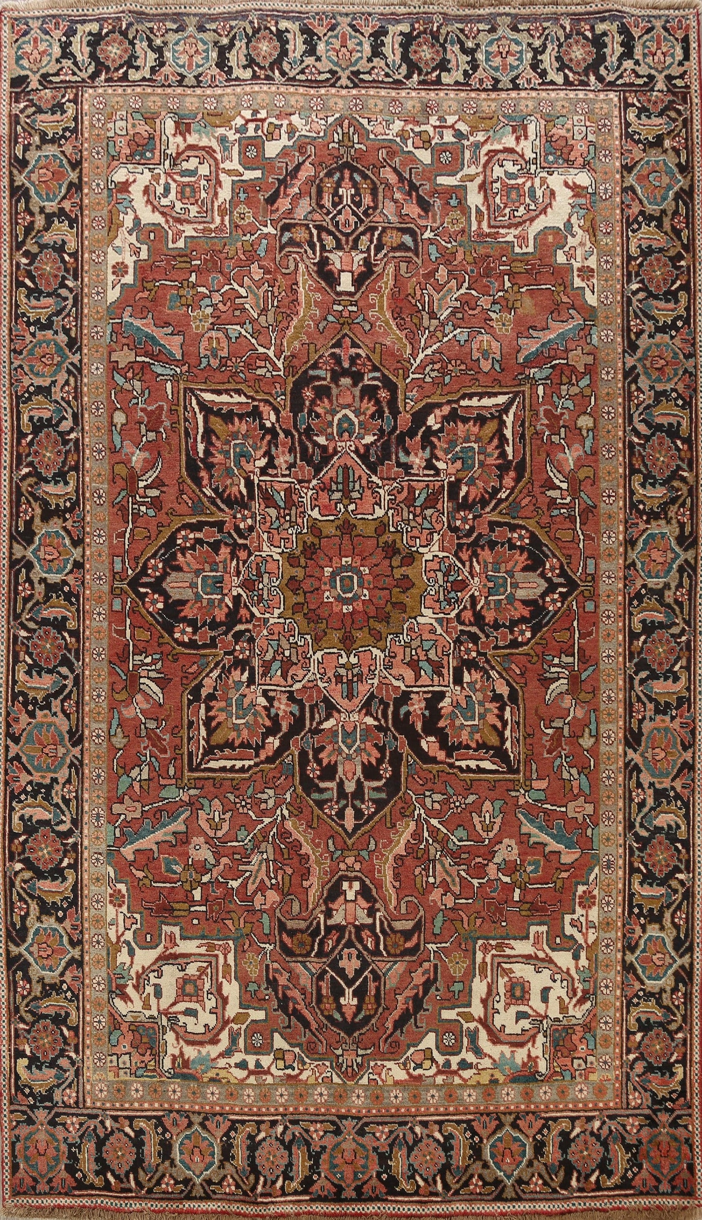 Geometric Heriz Persian Area Rug 7x10