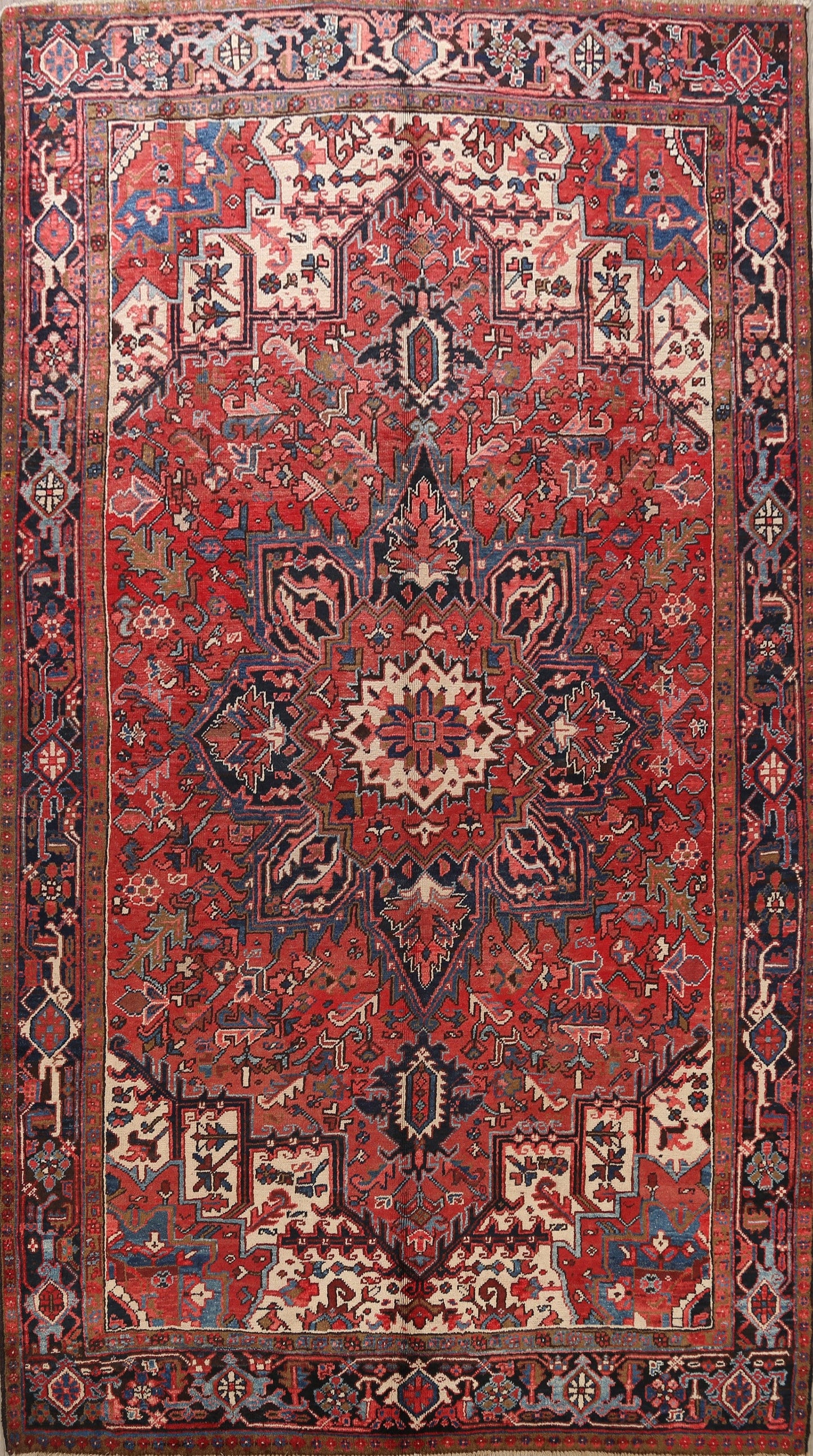 Geometric Heriz Persian Area Rug 8x11