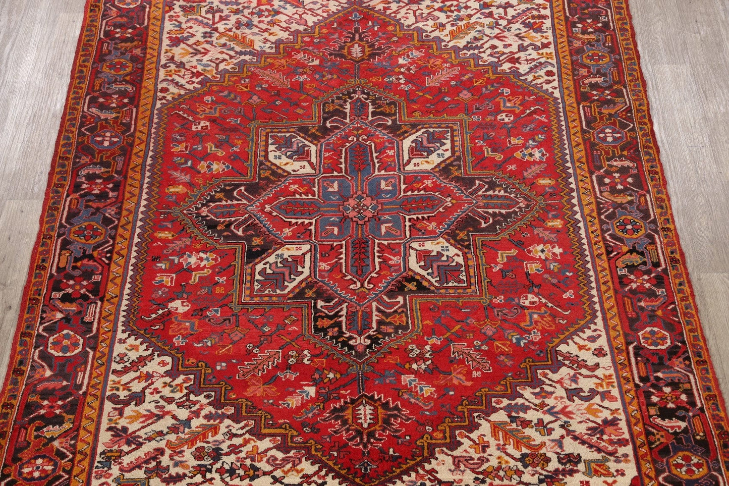 Geometric Heriz Persian Area Rug 7x10