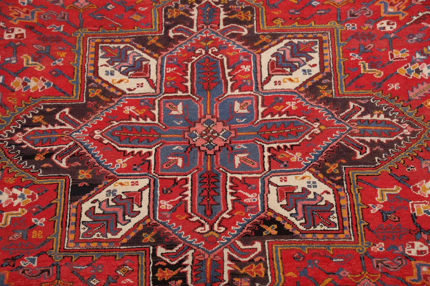 Geometric Heriz Persian Area Rug 7x10