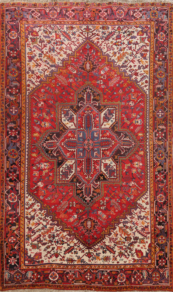 Geometric Heriz Persian Area Rug 7x10