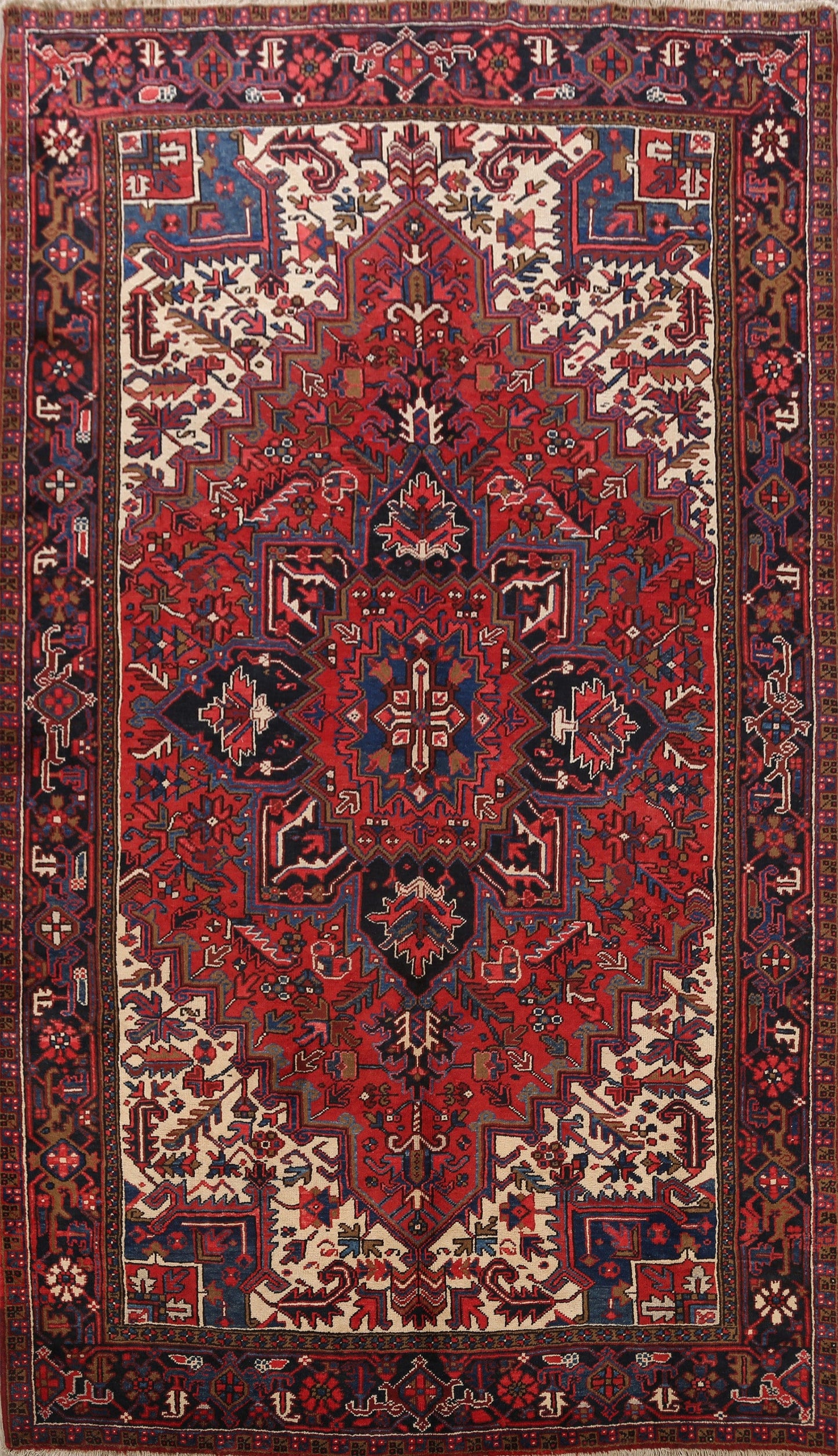 Geometric Heriz Persian Area Rug 8x11