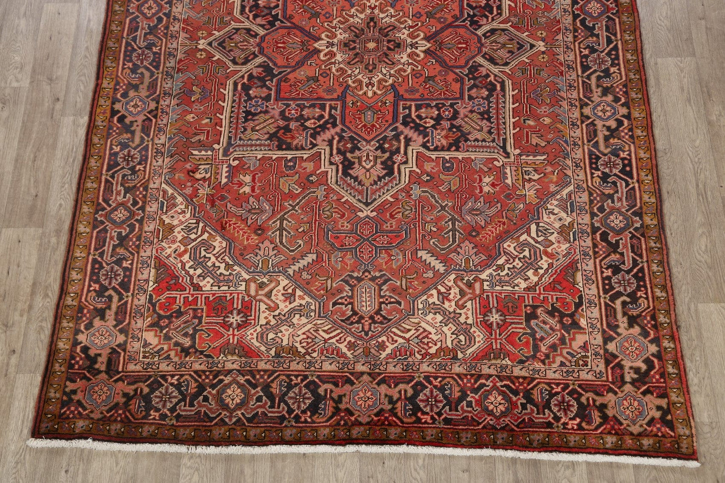 Geometric Heriz Persian Area Rug 7x10