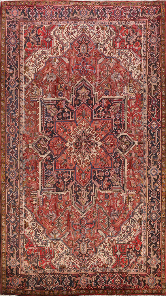 Geometric Heriz Persian Area Rug 7x10