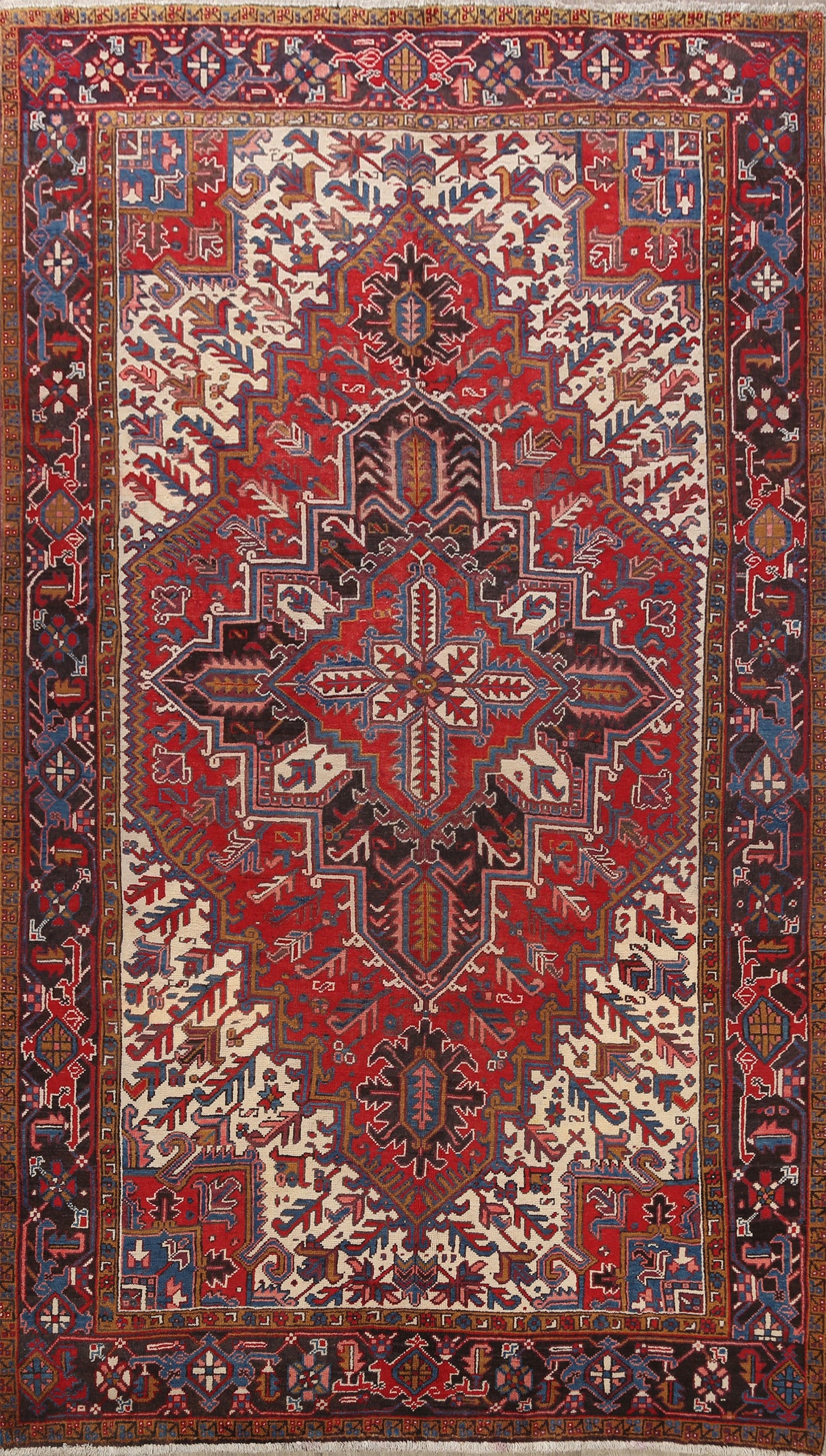 Geometric Heriz Persian Area Rug 8x11