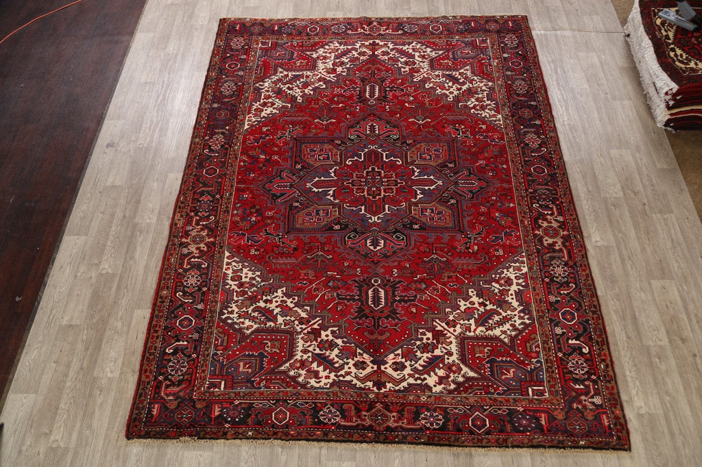 Geometric Heriz Persian Area Rug 8x11