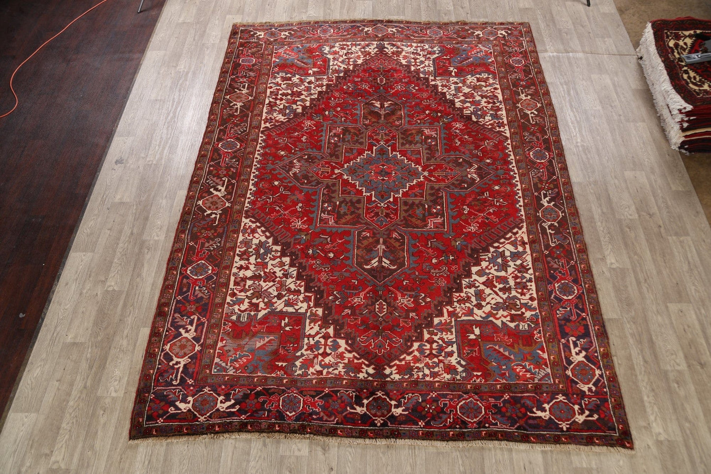 Geometric Heriz Persian Area Rug 8x11