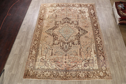 Geometric Heriz Persian Area Rug 9x12