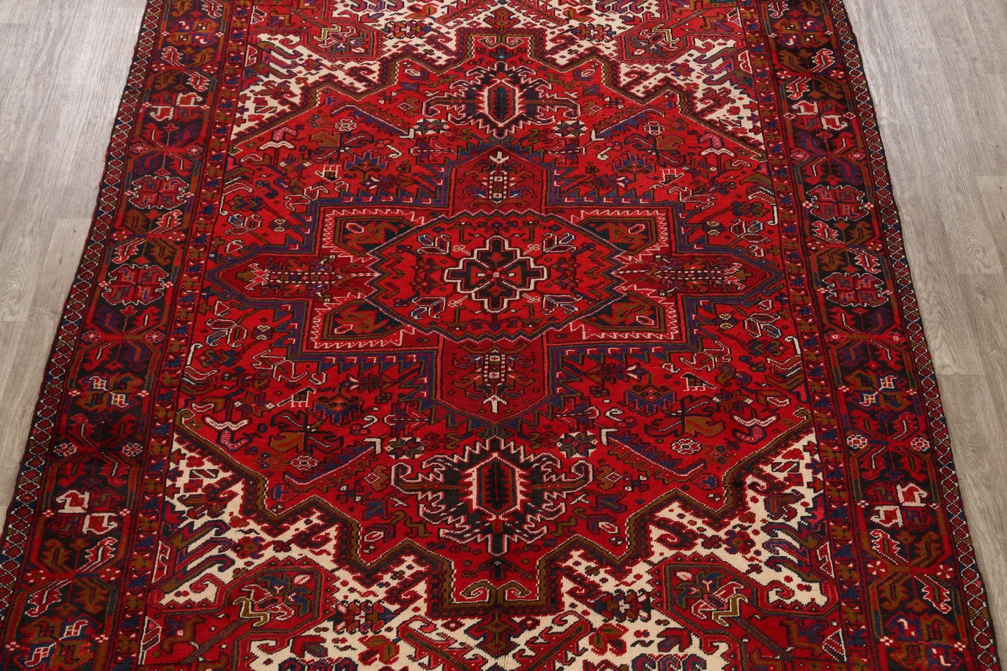 Geometric Heriz Persian Area Rug 9x11