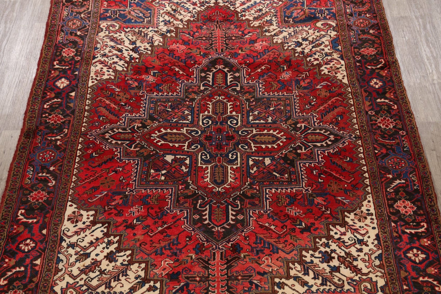 Geometric Heriz Persian Area Rug 8x11