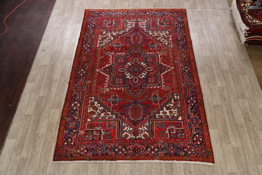 Geometric Heriz Persian Area Rug 7x11