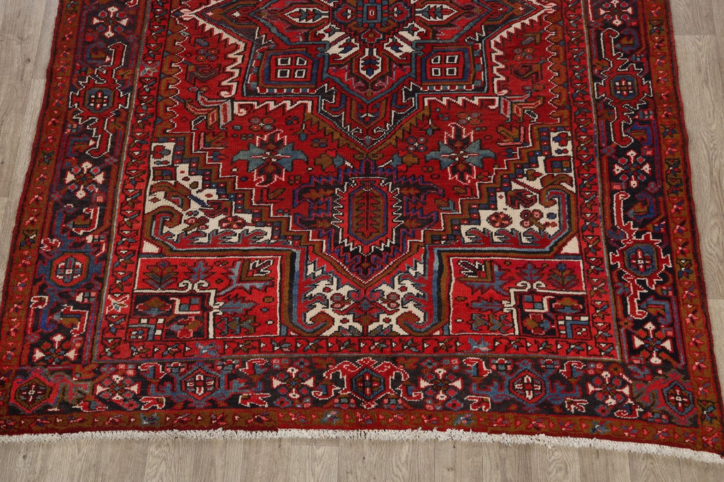 Geometric Heriz Persian Area Rug 7x11