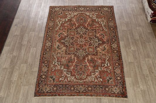 Geometric Heriz Persian Area Rug 7x9