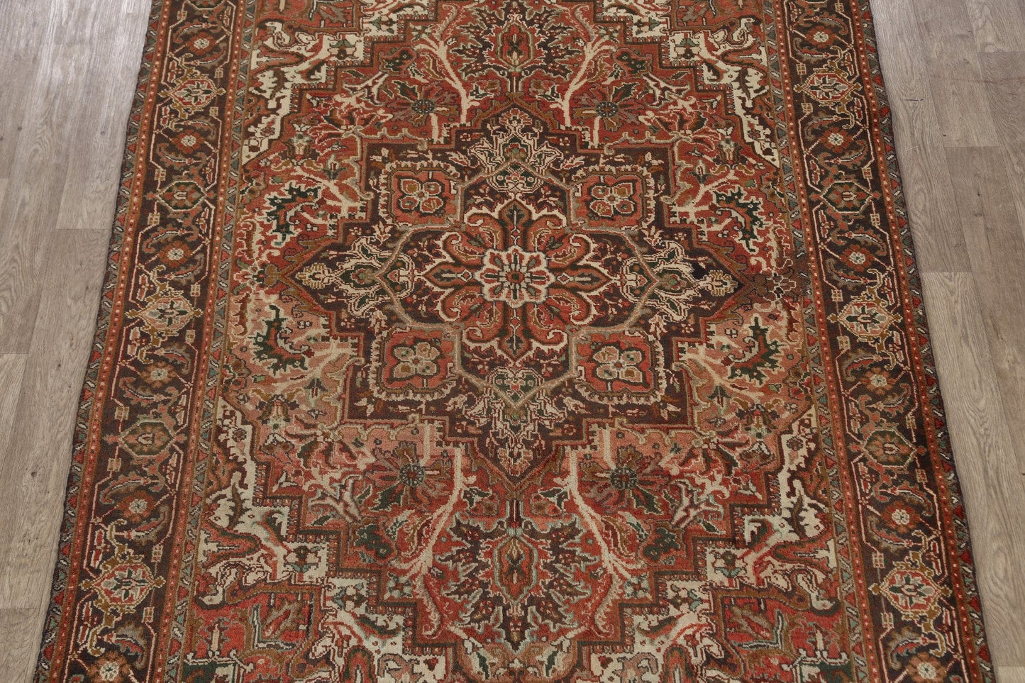 Geometric Heriz Persian Area Rug 7x9