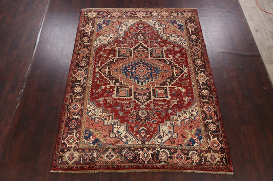 Geometric Heriz Persian Area Rug 7x9