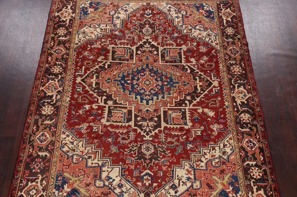 Geometric Heriz Persian Area Rug 7x9