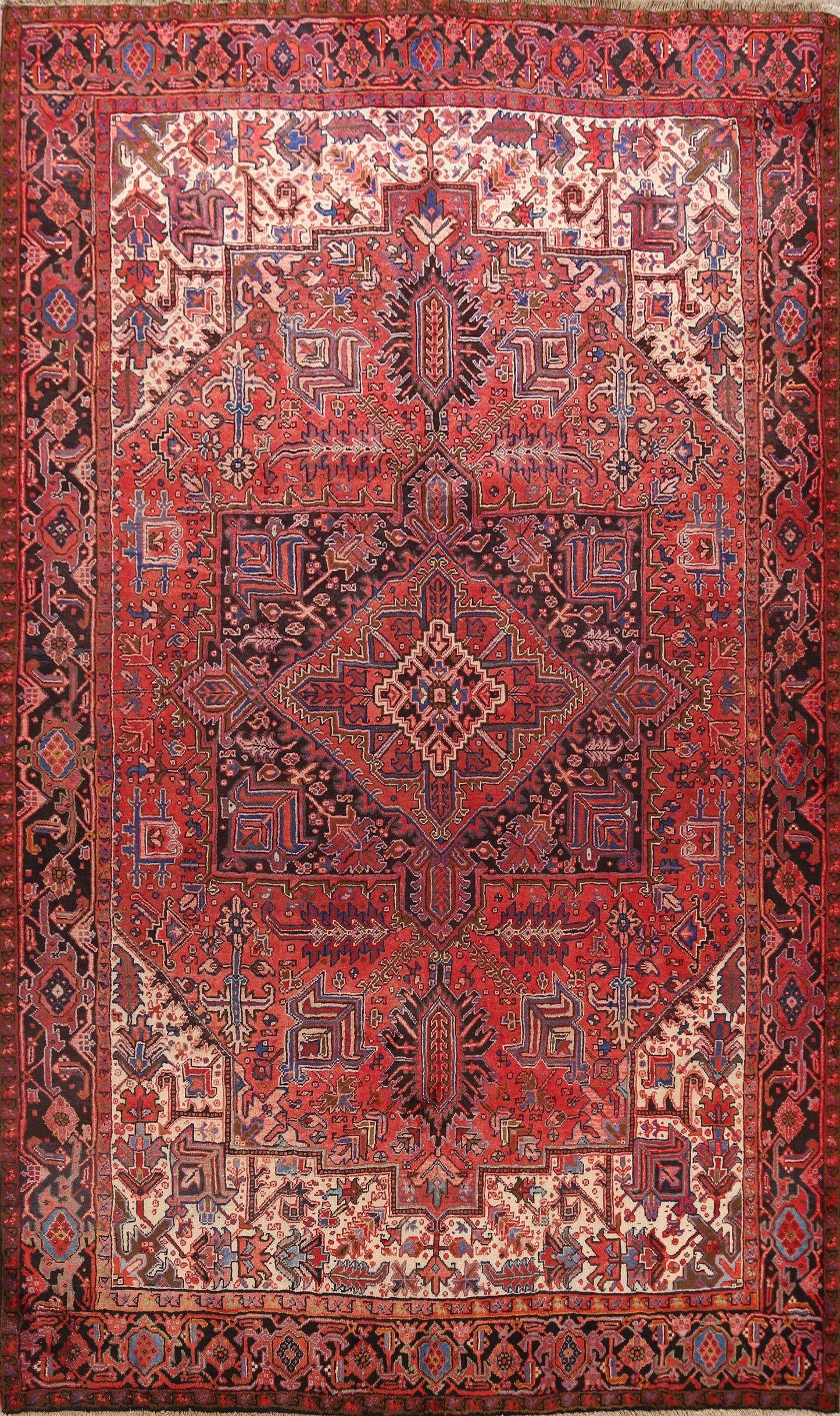 Geometric Heriz Persian Area Rug 8x11