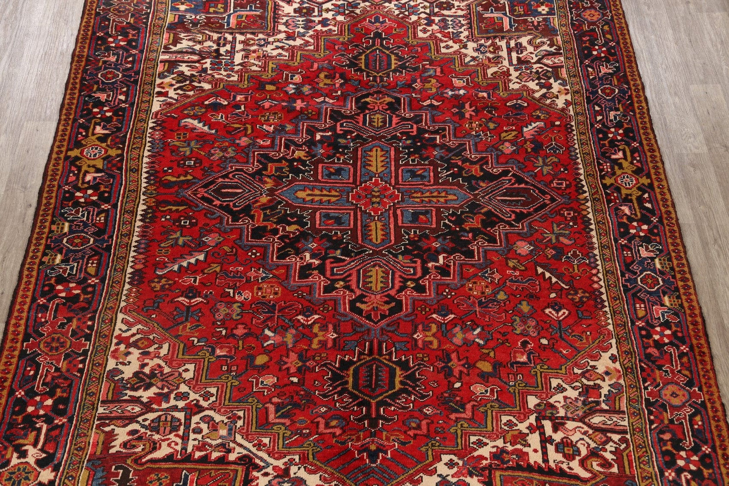 Geometric Heriz Persian Area Rug 9x11