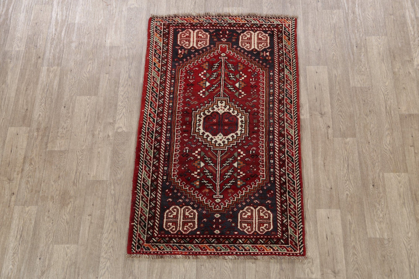 Tribal Red Shiraz Persian Area Rug 3x6