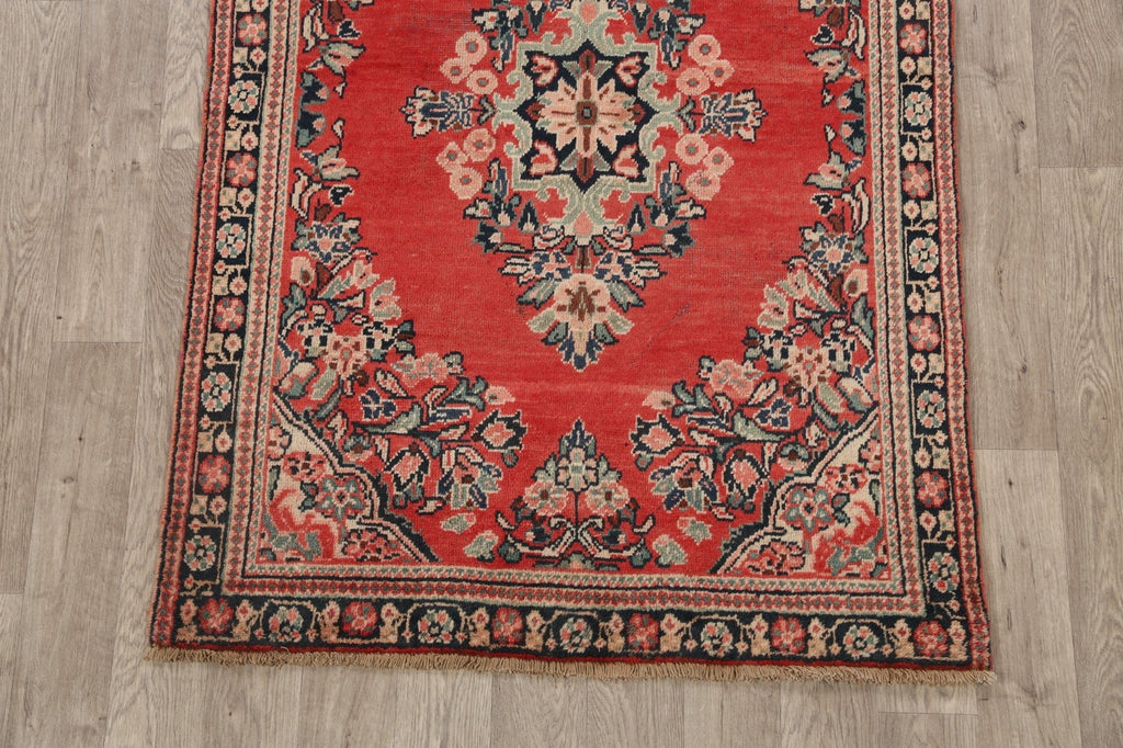 Floral Red Mahal Persian Area Rug 4x6