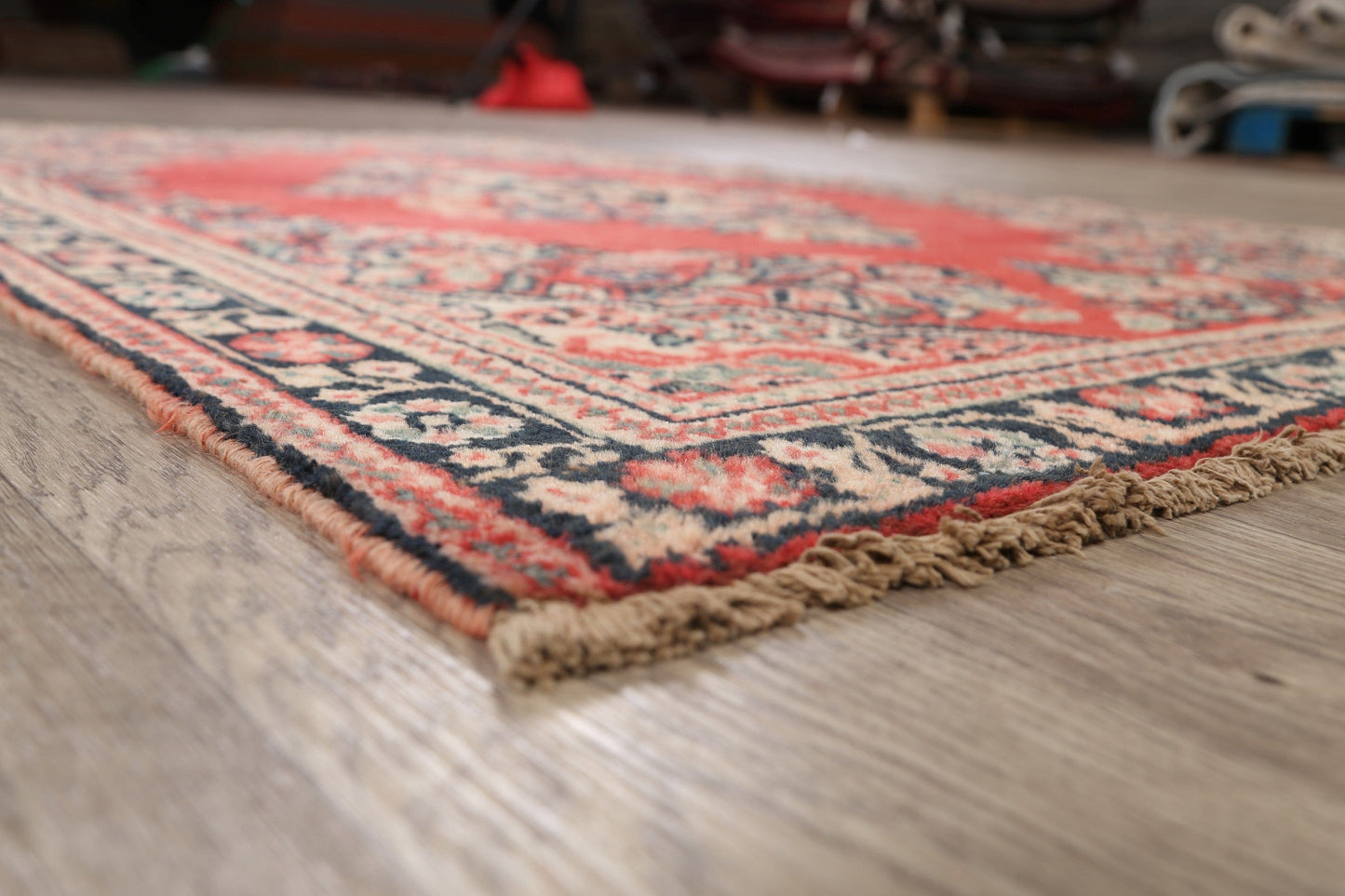 Floral Red Mahal Persian Area Rug 4x6