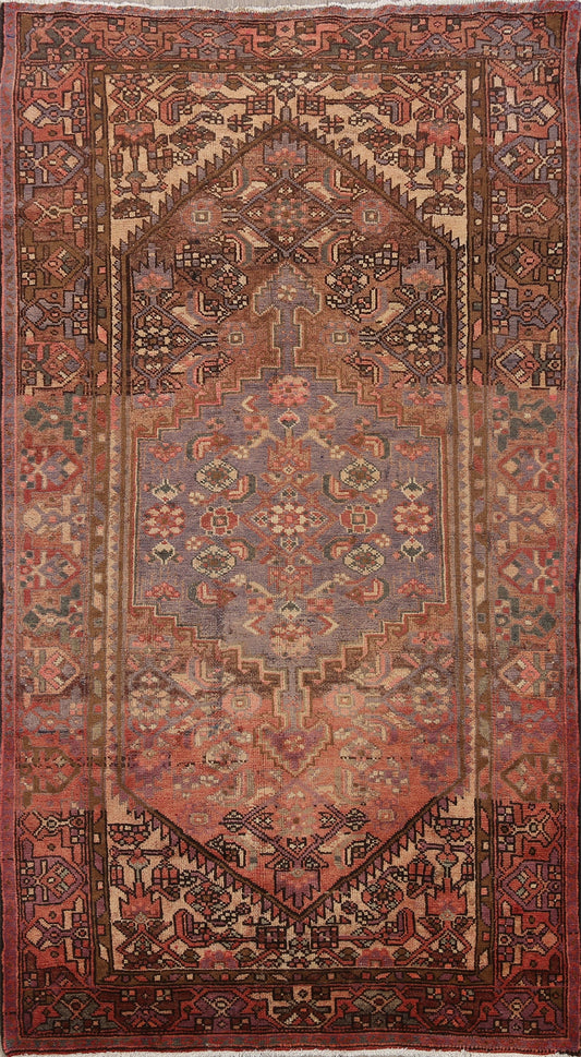 Tribal Geometric Hamedan Persian Area Rug 4x7