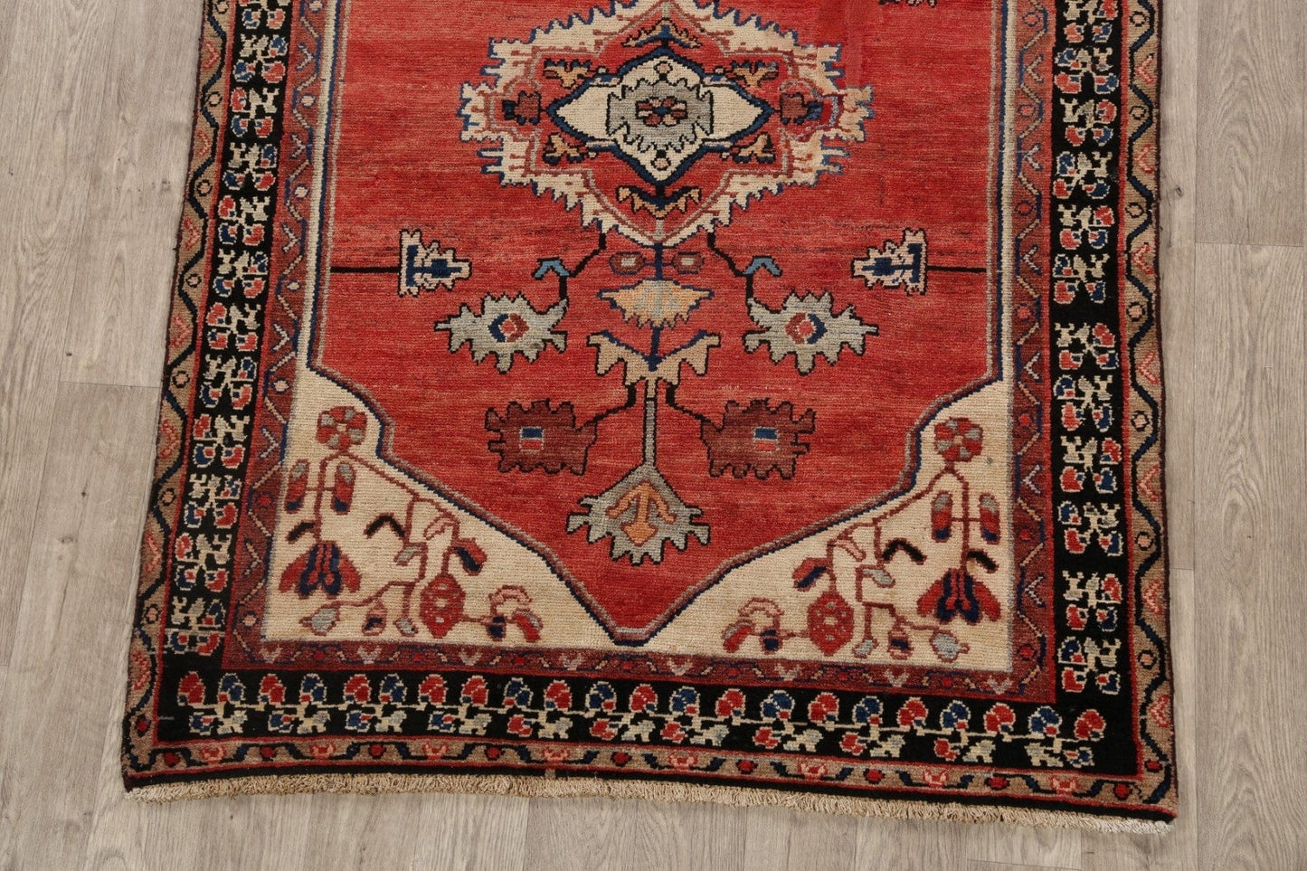 Antique Geometric Malayer Persian Area Rug 5x6