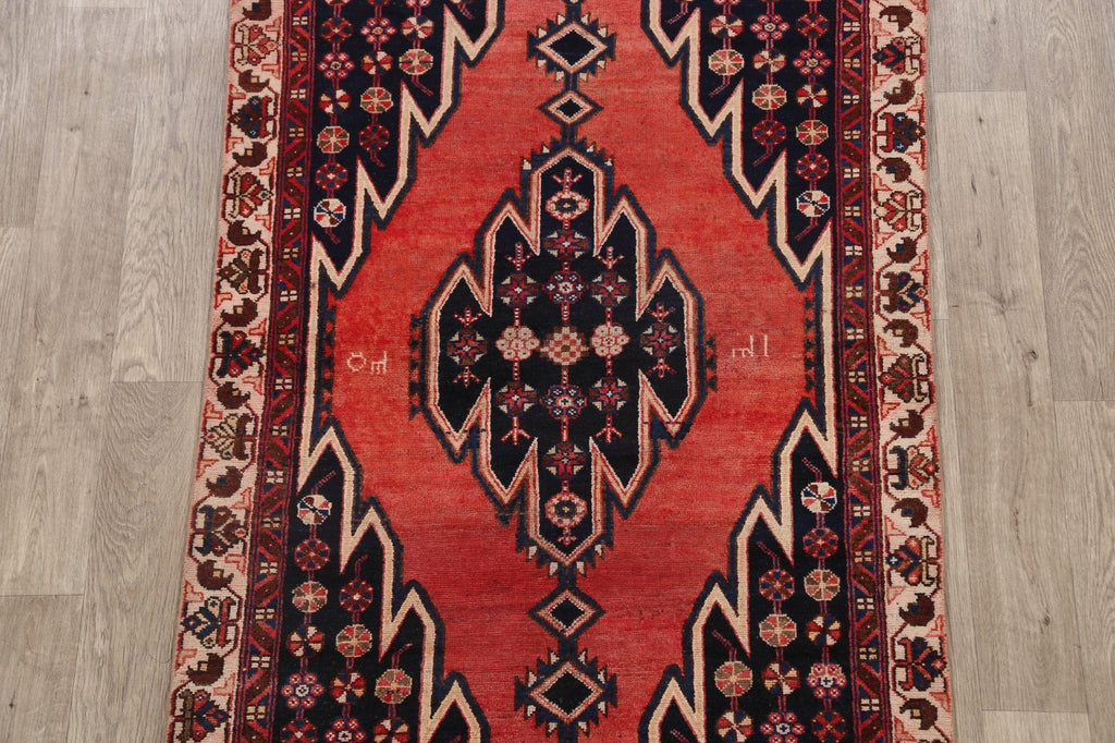 Geometric Hamedan Persian Area Rug 4x6