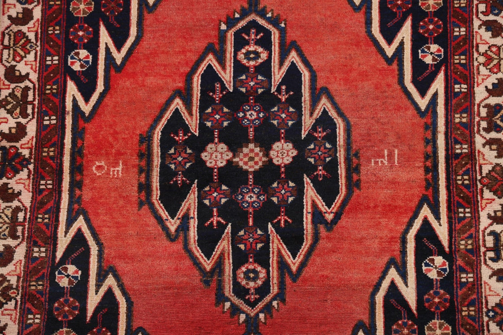 Geometric Hamedan Persian Area Rug 4x6