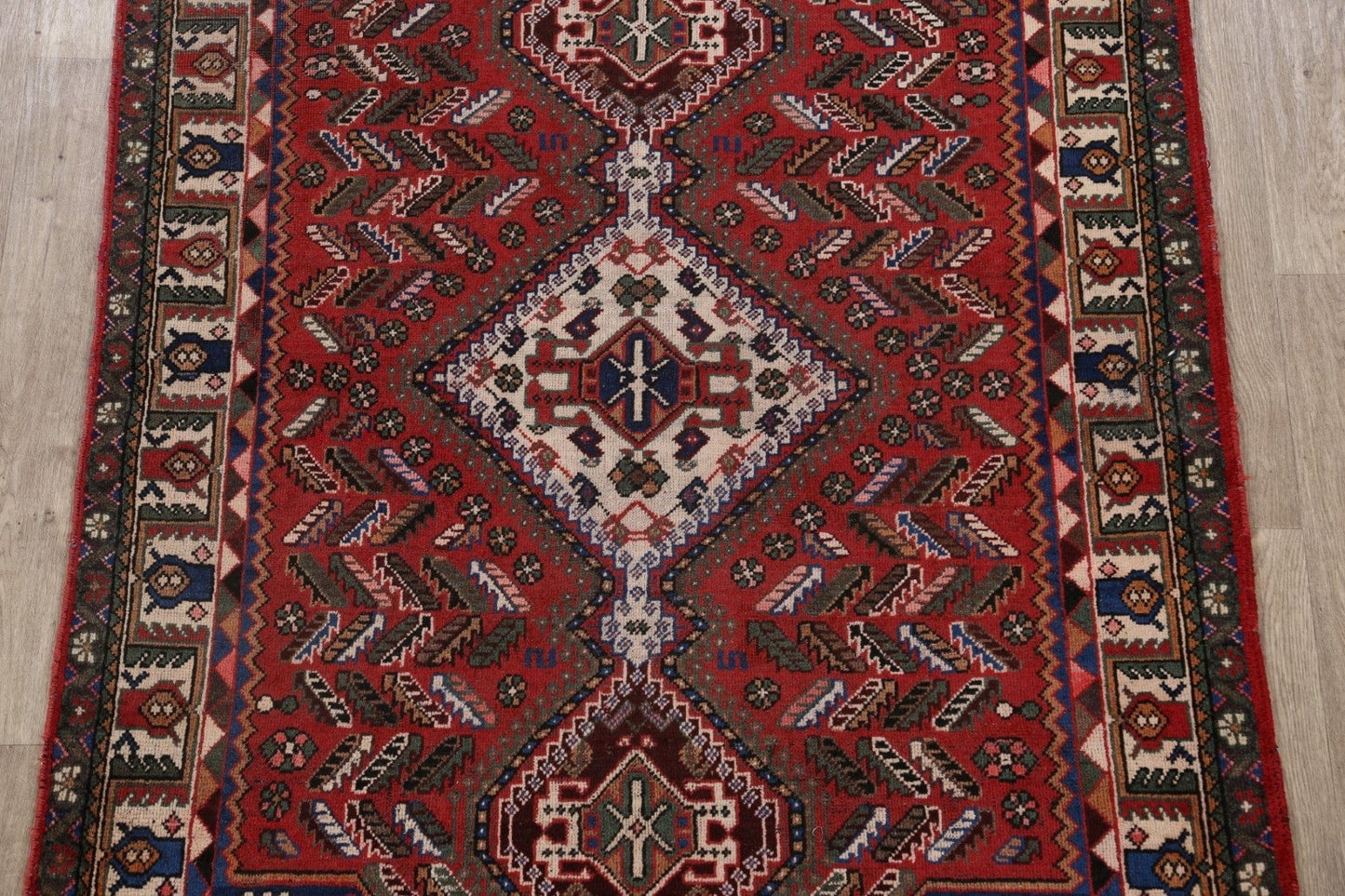 Tribal Geometric Bakhtiari Persian Area Rug 5x7