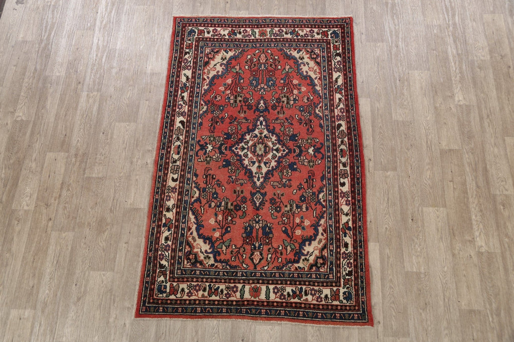 Floral Hamedan Persian Area Rug 4x7