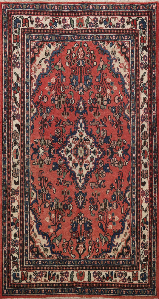 Floral Hamedan Persian Area Rug 4x7