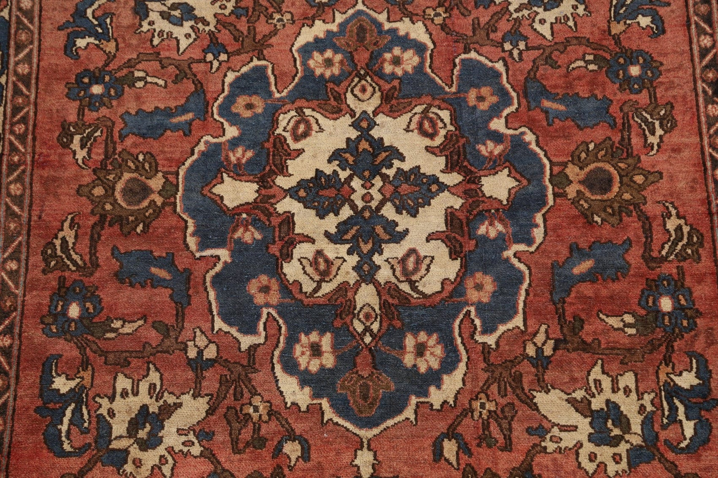 Antique Vegetable Dye Bakhtiari Persian Area Rug 5x7