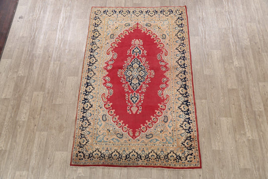 Floral Kerman Persian Area Rug 5x8