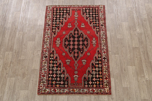 Tribal Hamedan Persian Area Rug 4x7