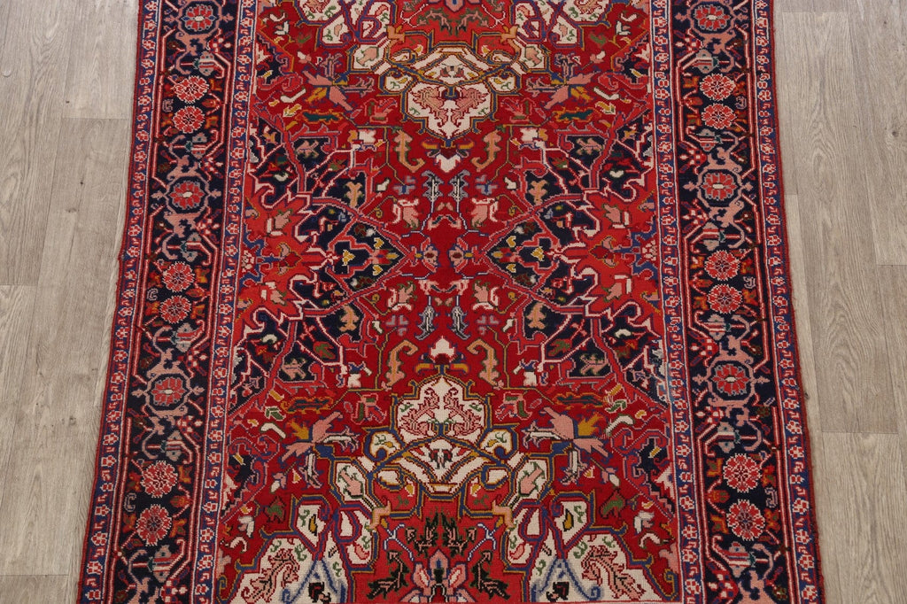 Antique 100% Vegetable Dye Heriz Serapi Persian Area Rug 5x6