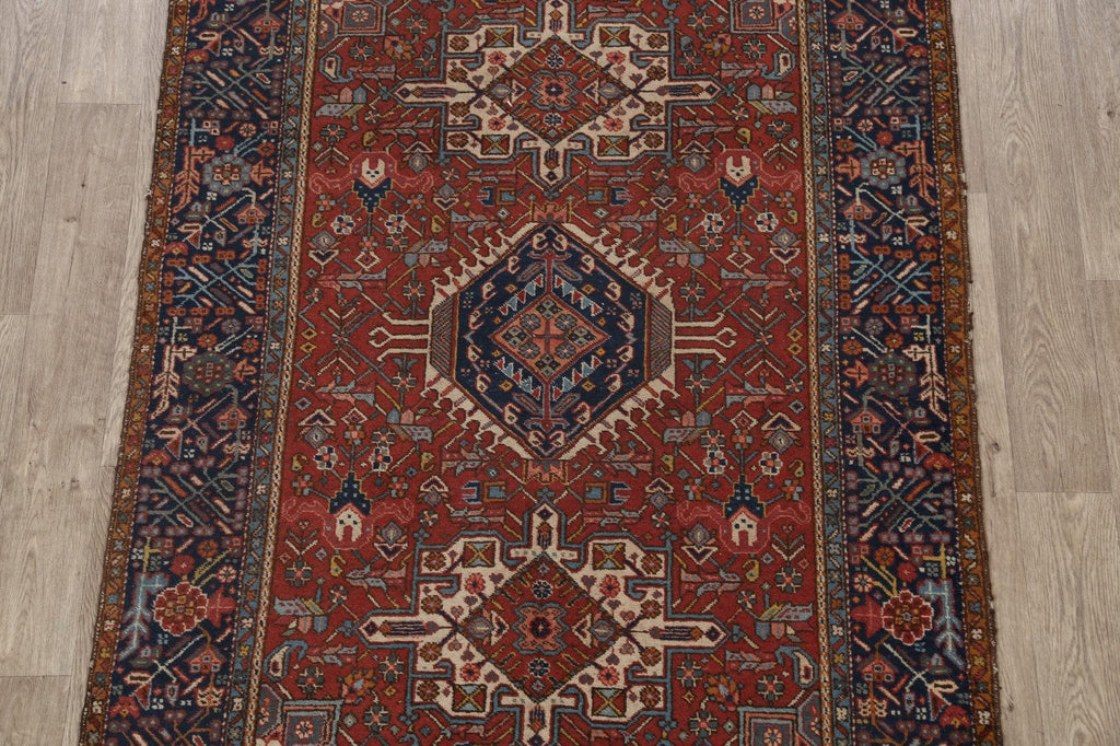 Antique 100% Vegetable Dye Gharajeh Persian Area Rug 4x6