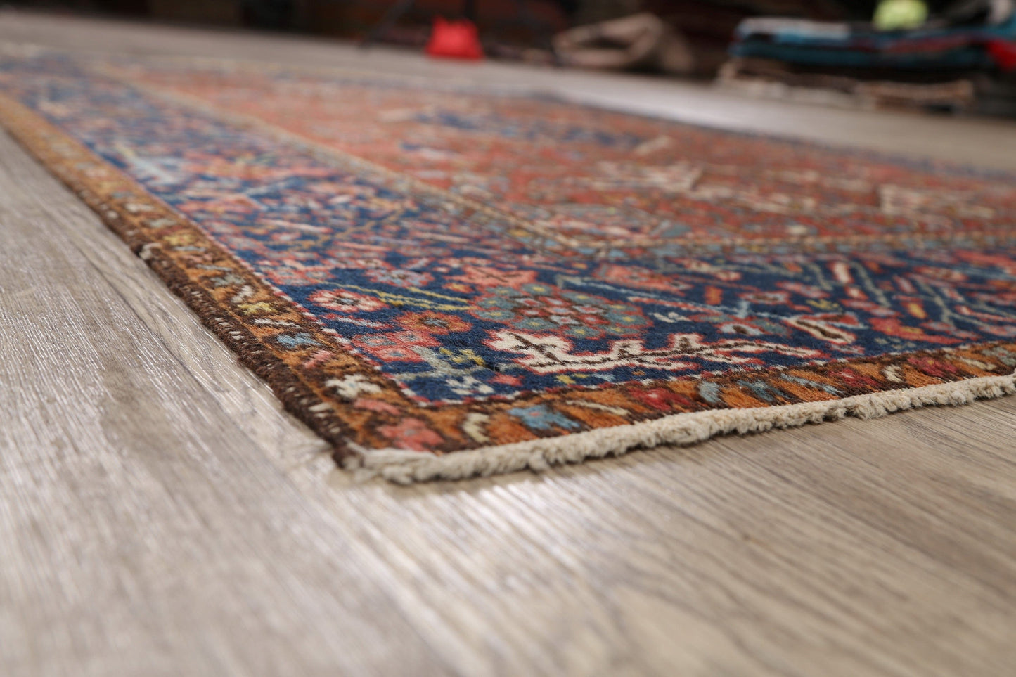 Antique 100% Vegetable Dye Gharajeh Persian Area Rug 4x6