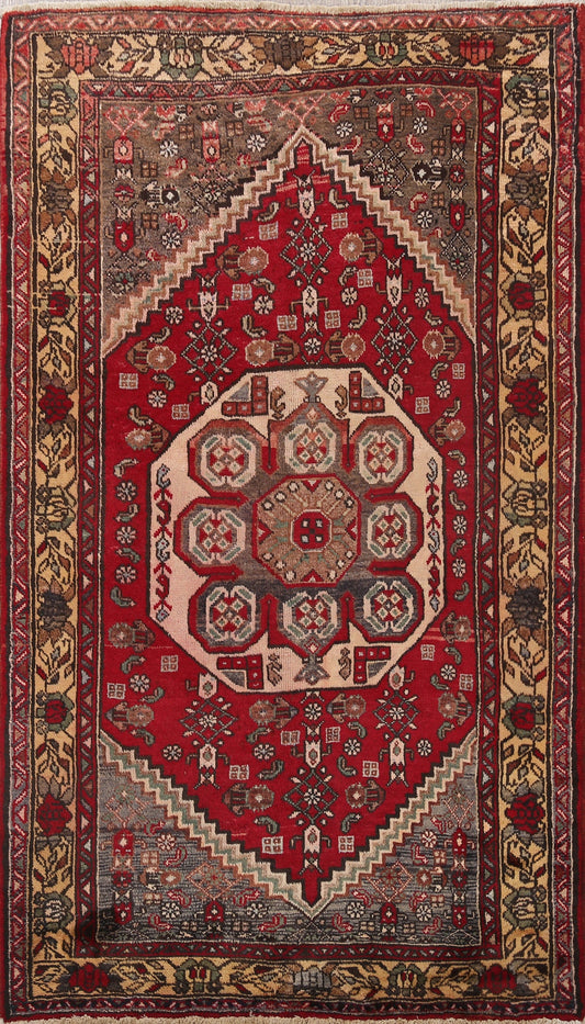 Tribal Hamedan Persian Area Rug 4x6