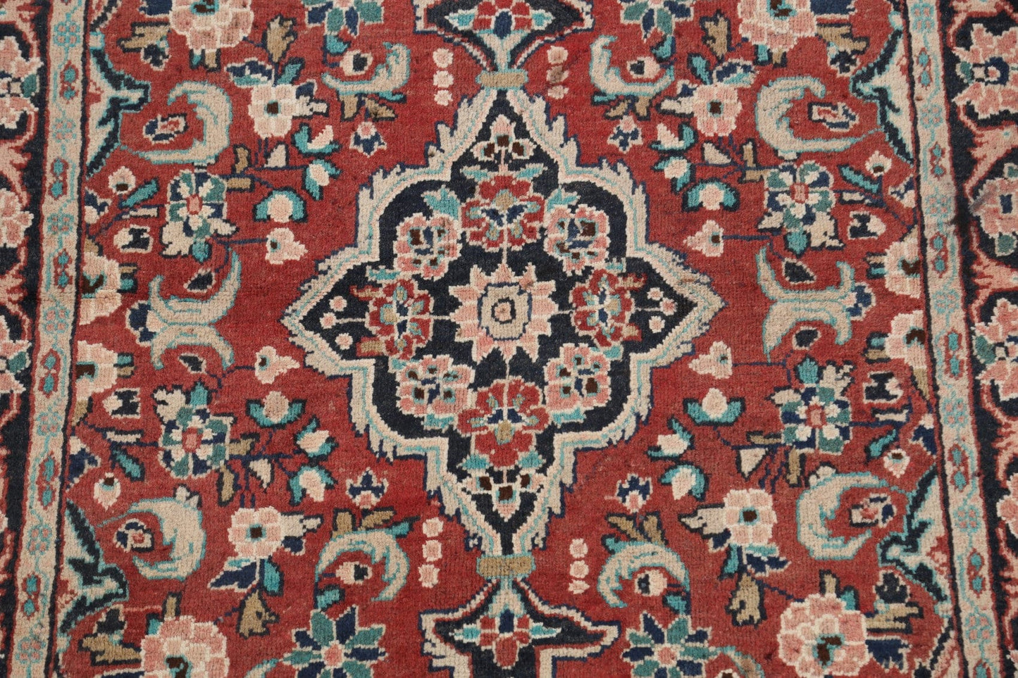 Antique Floral Mahal Persian Area Rug 4x7