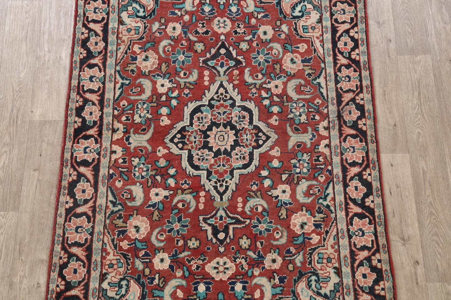 Antique Floral Mahal Persian Area Rug 4x7