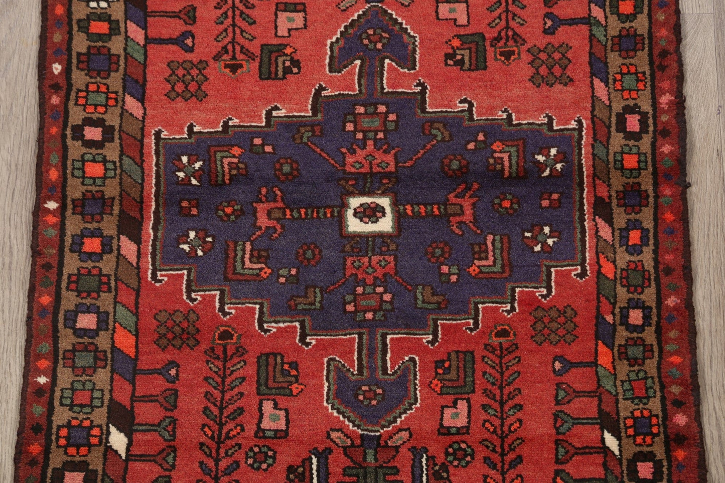 Tribal Hamedan Persian Area Rug 3x6