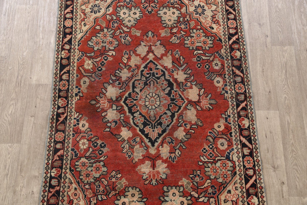 Antique Floral Mahal Persian Area Rug 4x7