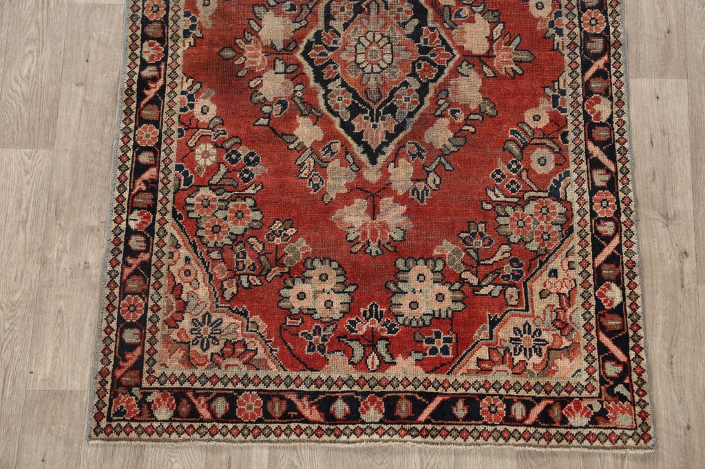 Antique Floral Mahal Persian Area Rug 4x7