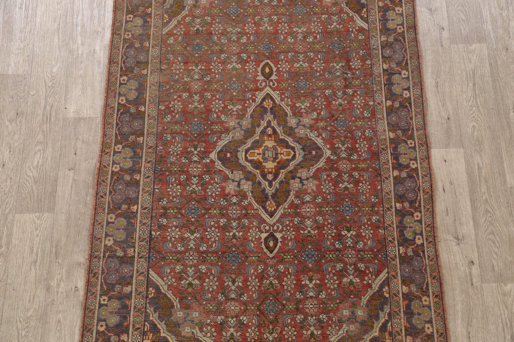 Antique Geometric Sarouk Persian Area Rug 4x7