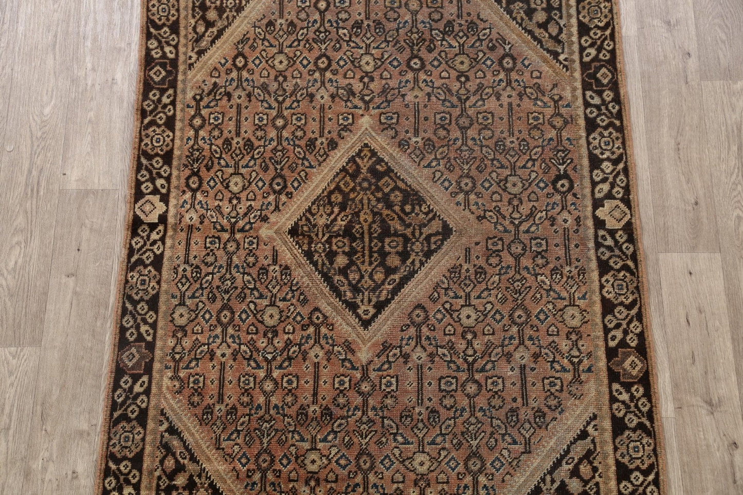 Antique Geometric Mahal Persian Area Rug 4x6