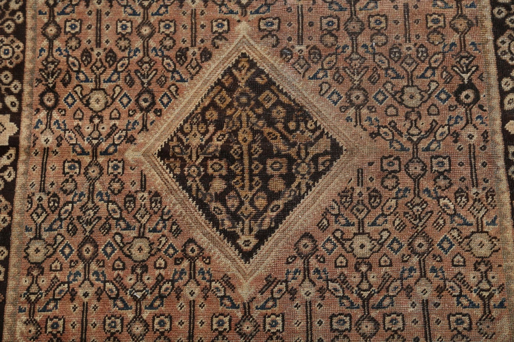 Antique Geometric Mahal Persian Area Rug 4x6