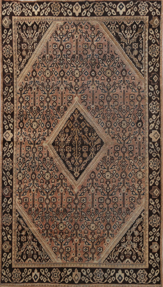 Antique Geometric Mahal Persian Area Rug 4x6
