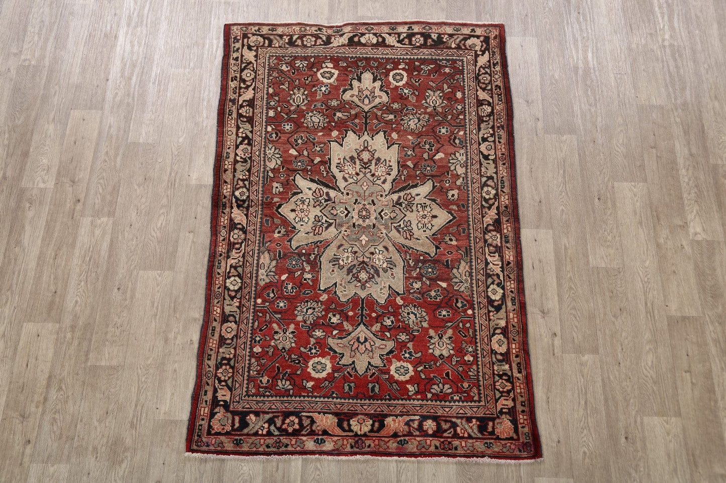 Floral Mahal Persian Area Rug 4x7